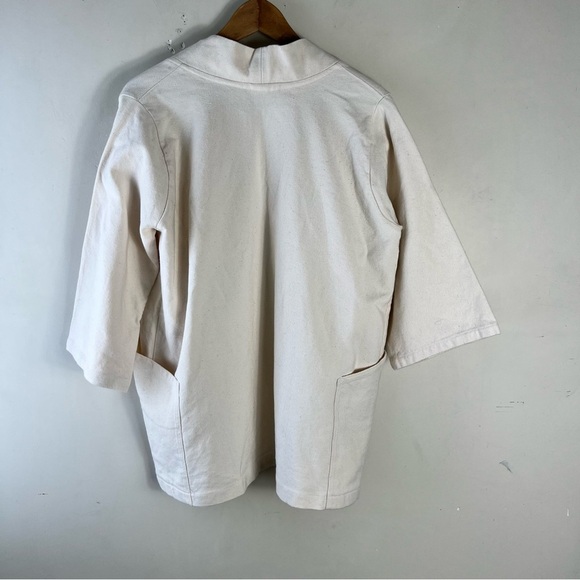 ONLY CHILD Natural Cotton Jacket One Size Cream Kimono Sleeves Neutral - Picture 5 of 11